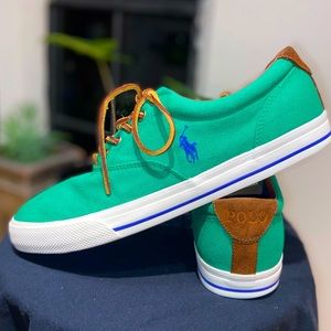 Ralph Lauren Topsiders Kelly Green size 11